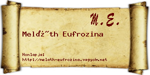 Meláth Eufrozina névjegykártya